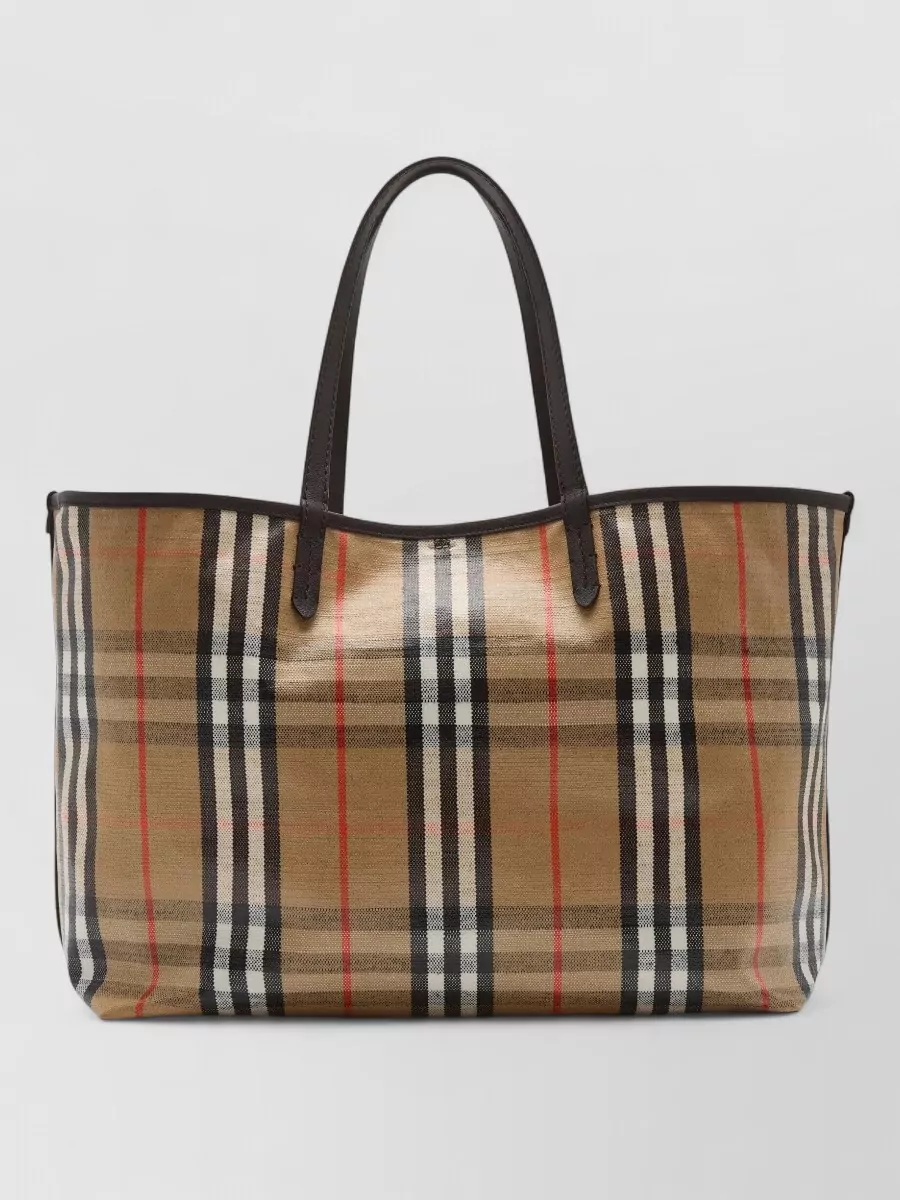 Burberry Highlands Medium Canvas Shoulder Bag