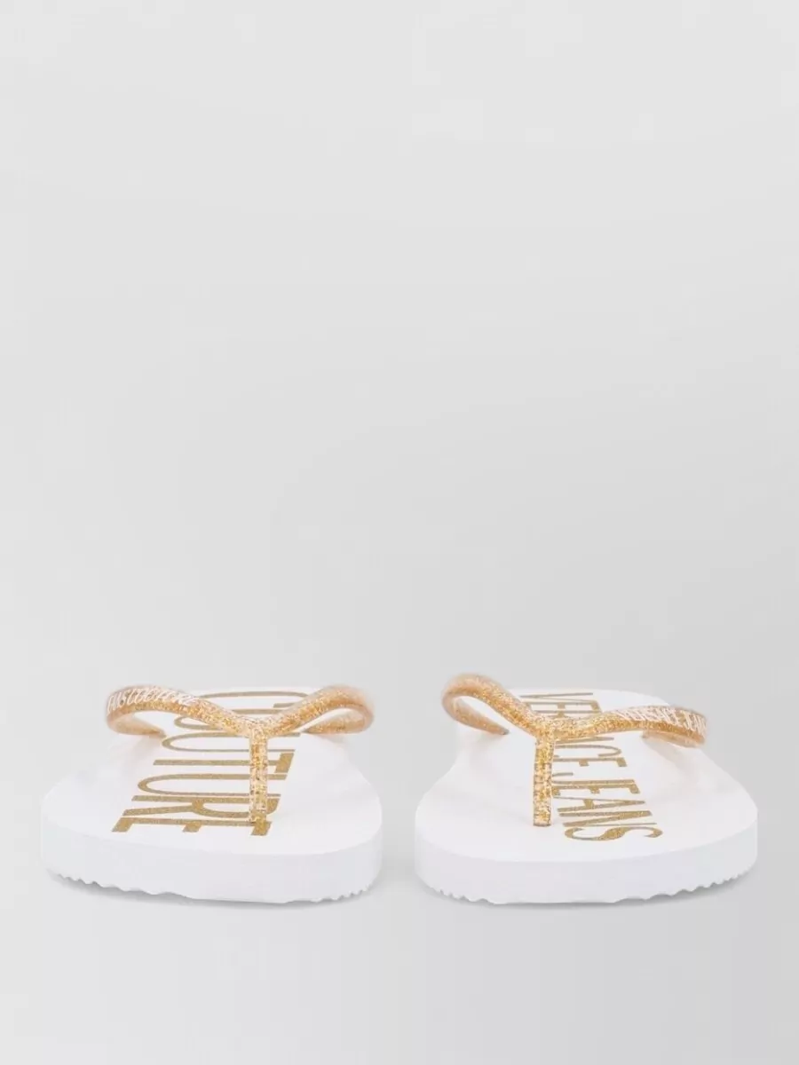 Versace Jeans Couture logo thong sandals