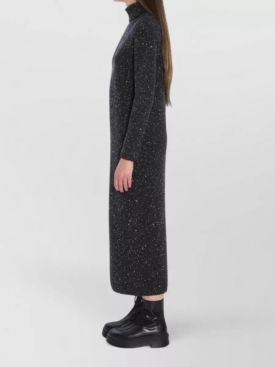 The Row Cashmere Column Maxi Dress Turtleneck
