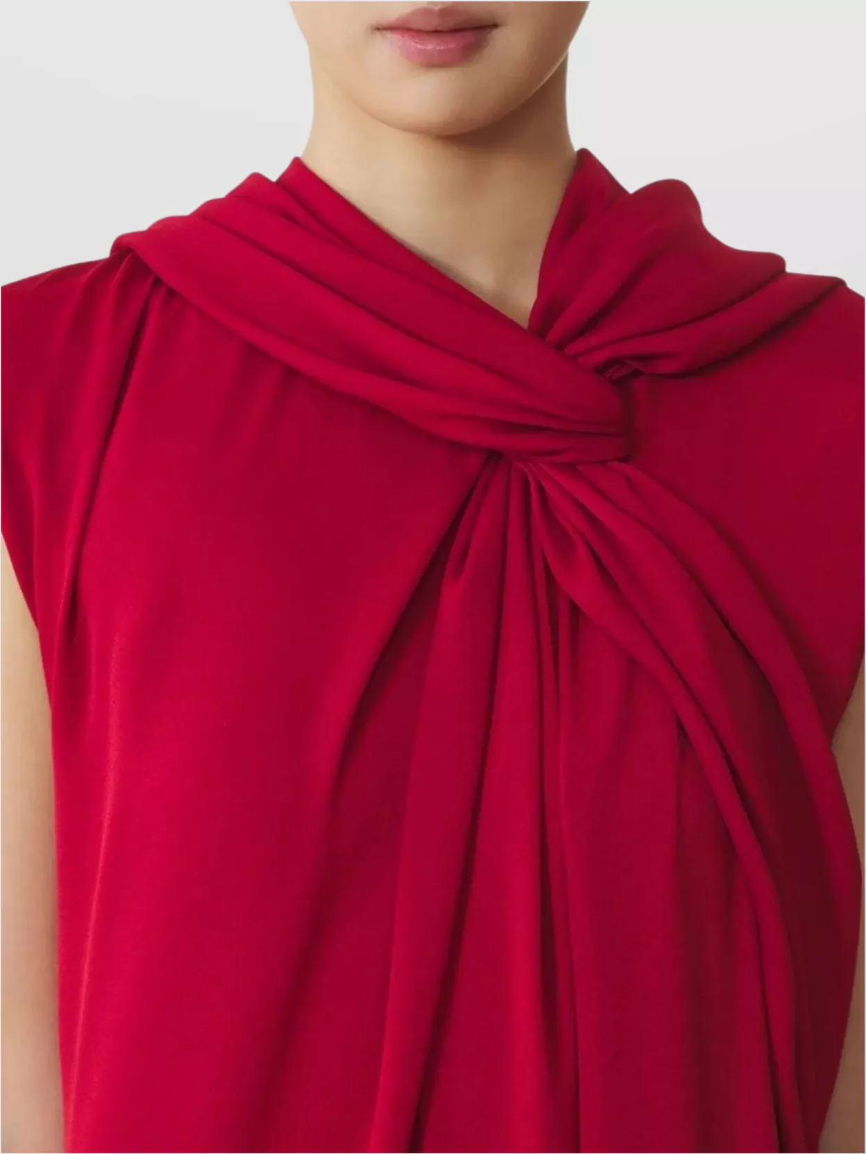 Lanvin Draped Long Dress Side Slit