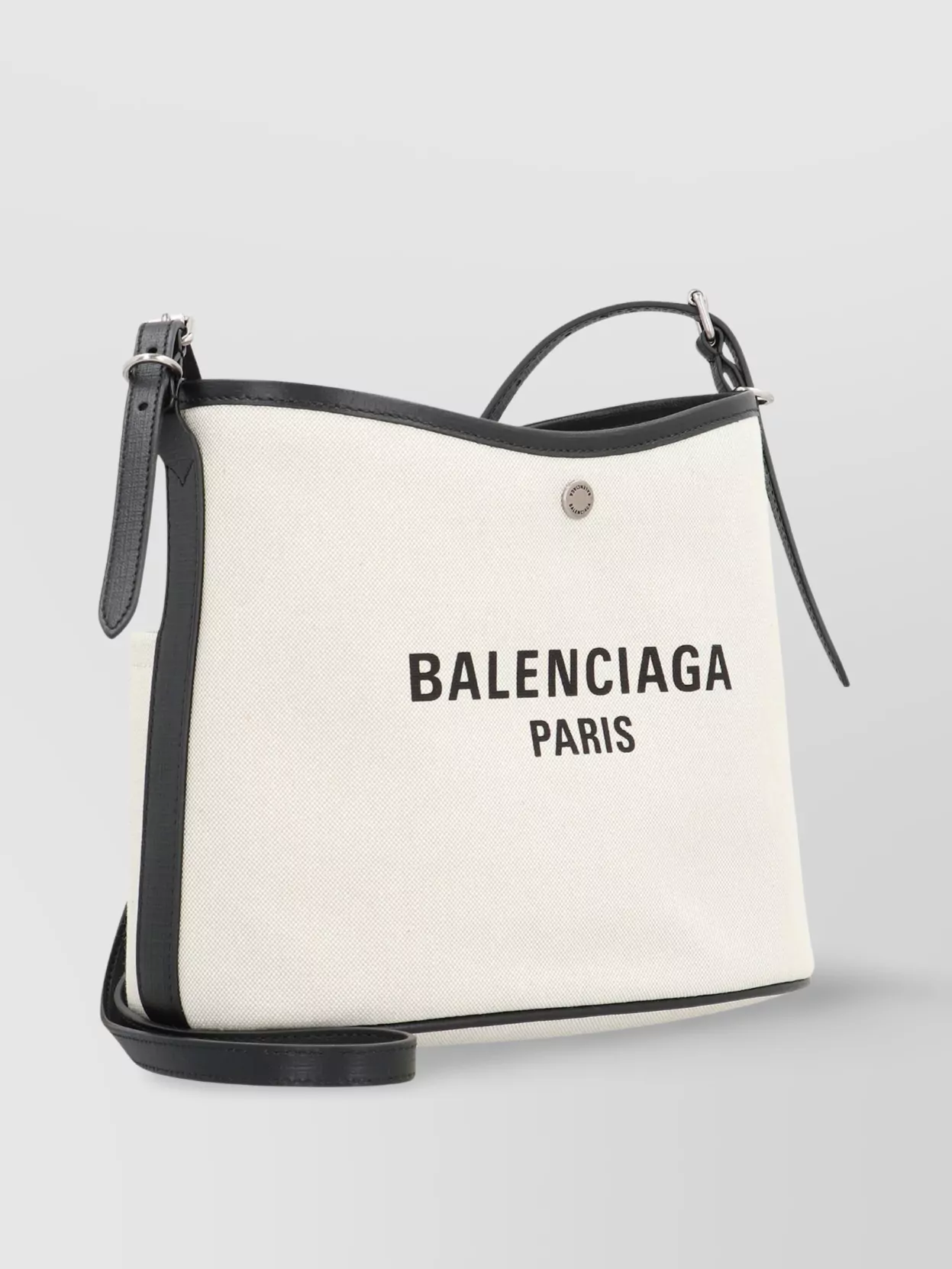 Balenciaga Leather Strap Canvas Bag