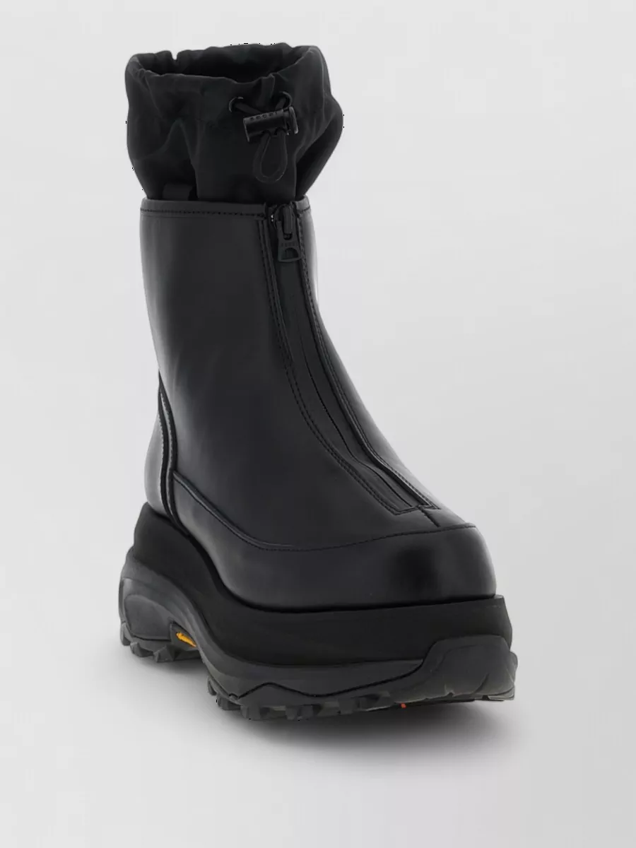 Sacai nylon zip up platform ankle boots
