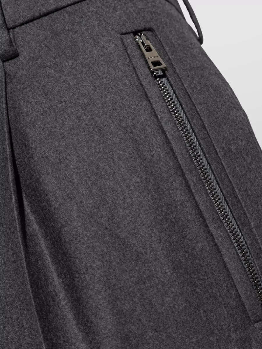 Etro Wool Carrot-Leg Trousers