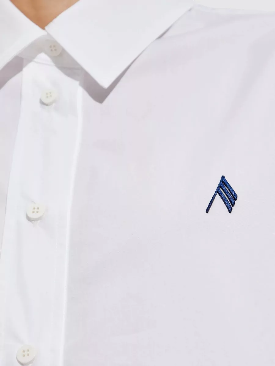 The Attico Long Sleeve Shirt Asymmetric Hem Cuffs