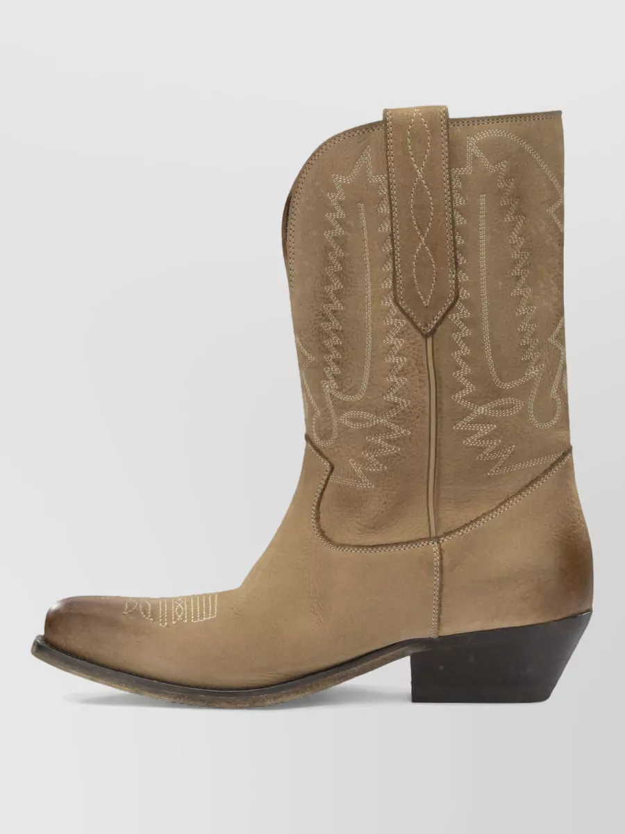 Golden Goose Leather Cowboy Ankle Boots