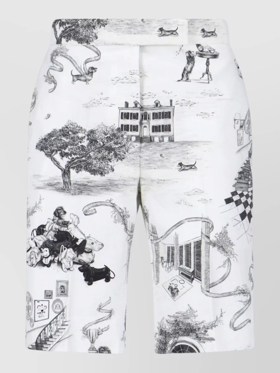 Thom Browne Printed Cotton Bermuda Shorts