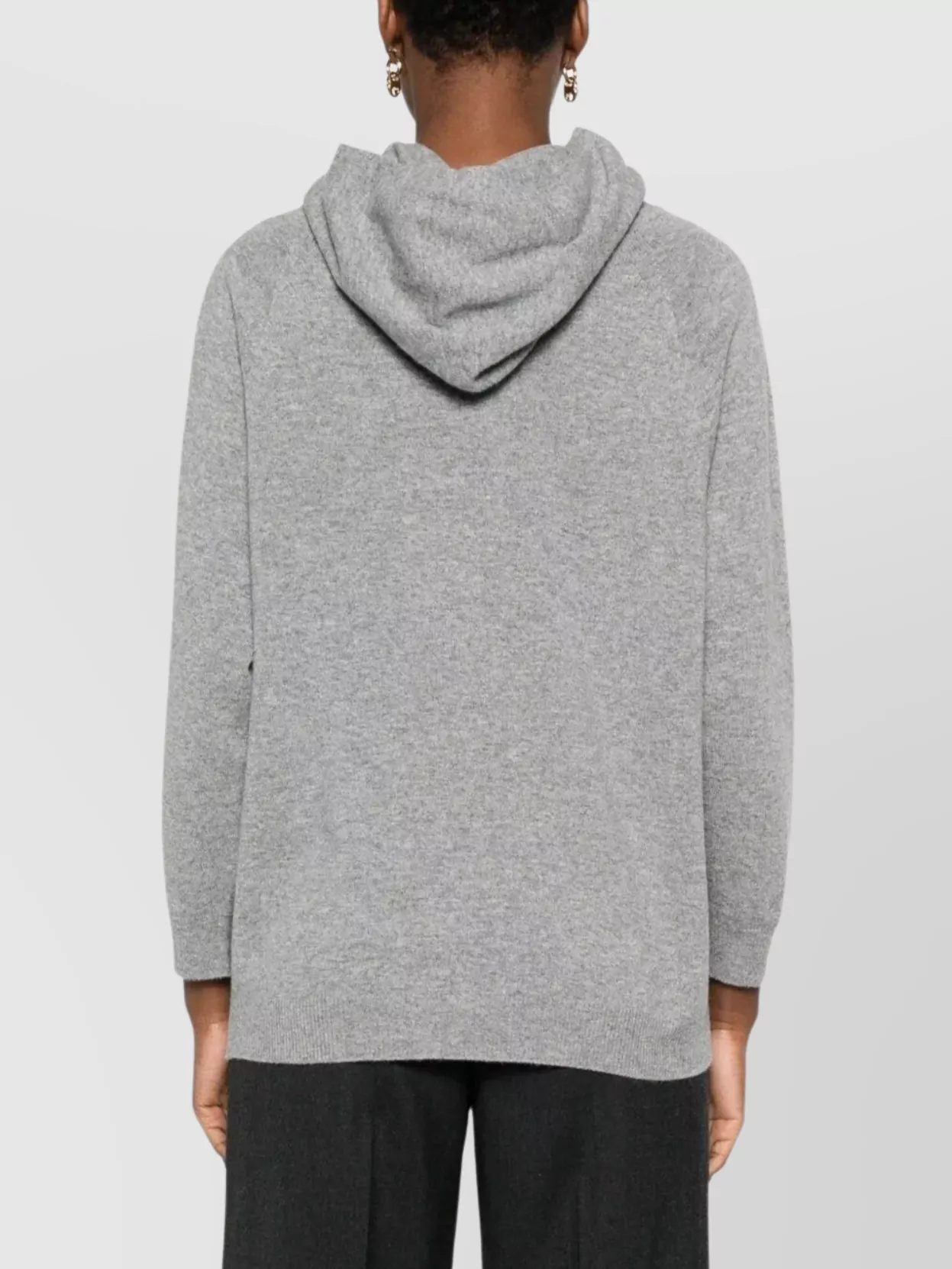 Fabiana Filippi Hooded Knitwear With Front Pocket And Ribbed Cuffs