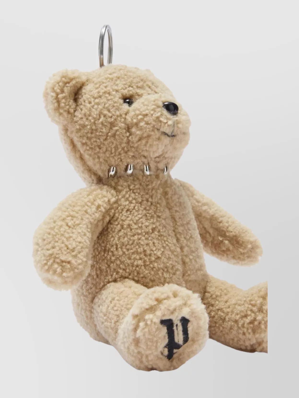 Palm Angels Teddy Bear Keyring With Textured Finish