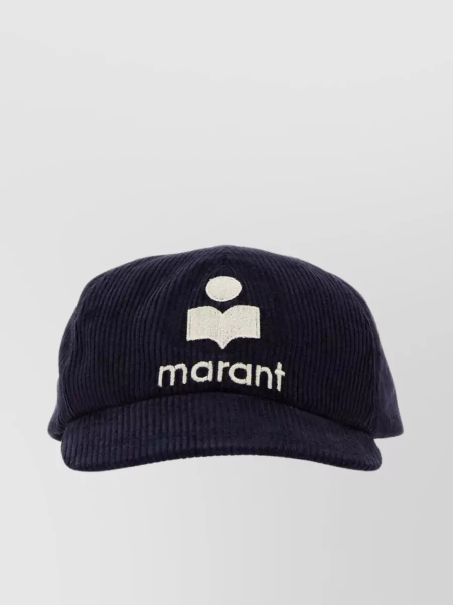 Shop Isabel Marant Tyron Corduroy Baseball Cap With Curved Visor In Blue