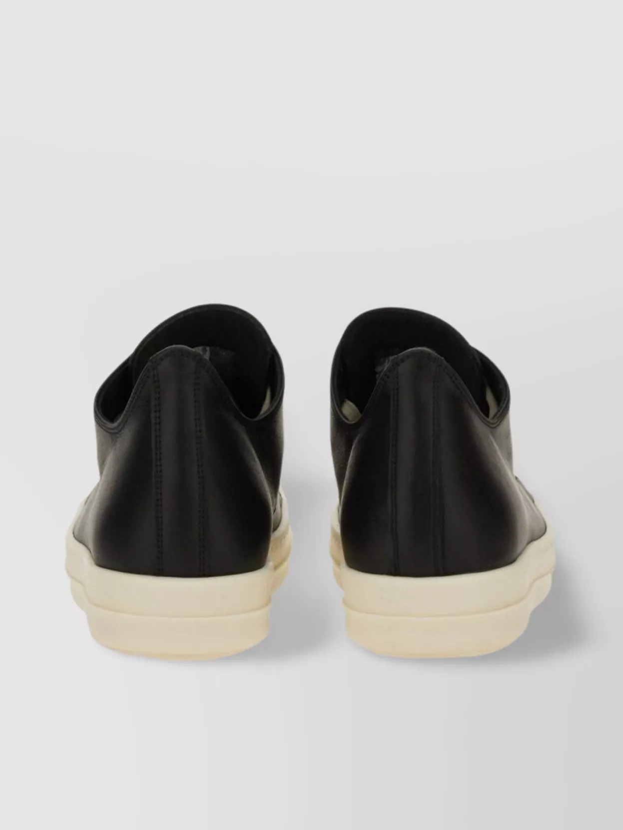 Rick Owens Low-Top Leather Sneaker Contrast Sole