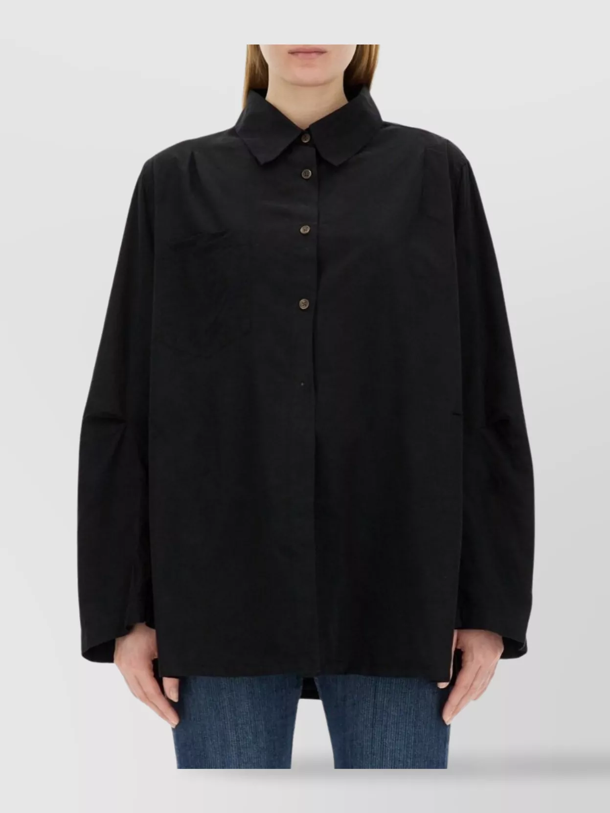 Shop Our Legacy Oversized Shirt With Collared Neck And Pocket
