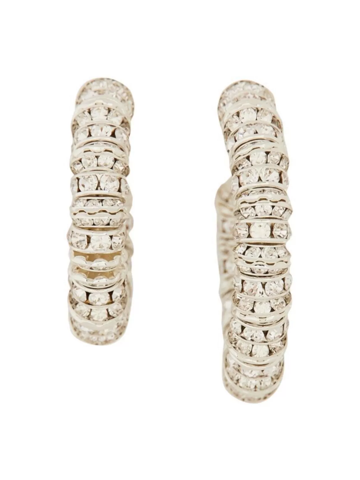 Magda Butrym Embellished Hoops Asymmetrical Hoop Earrings