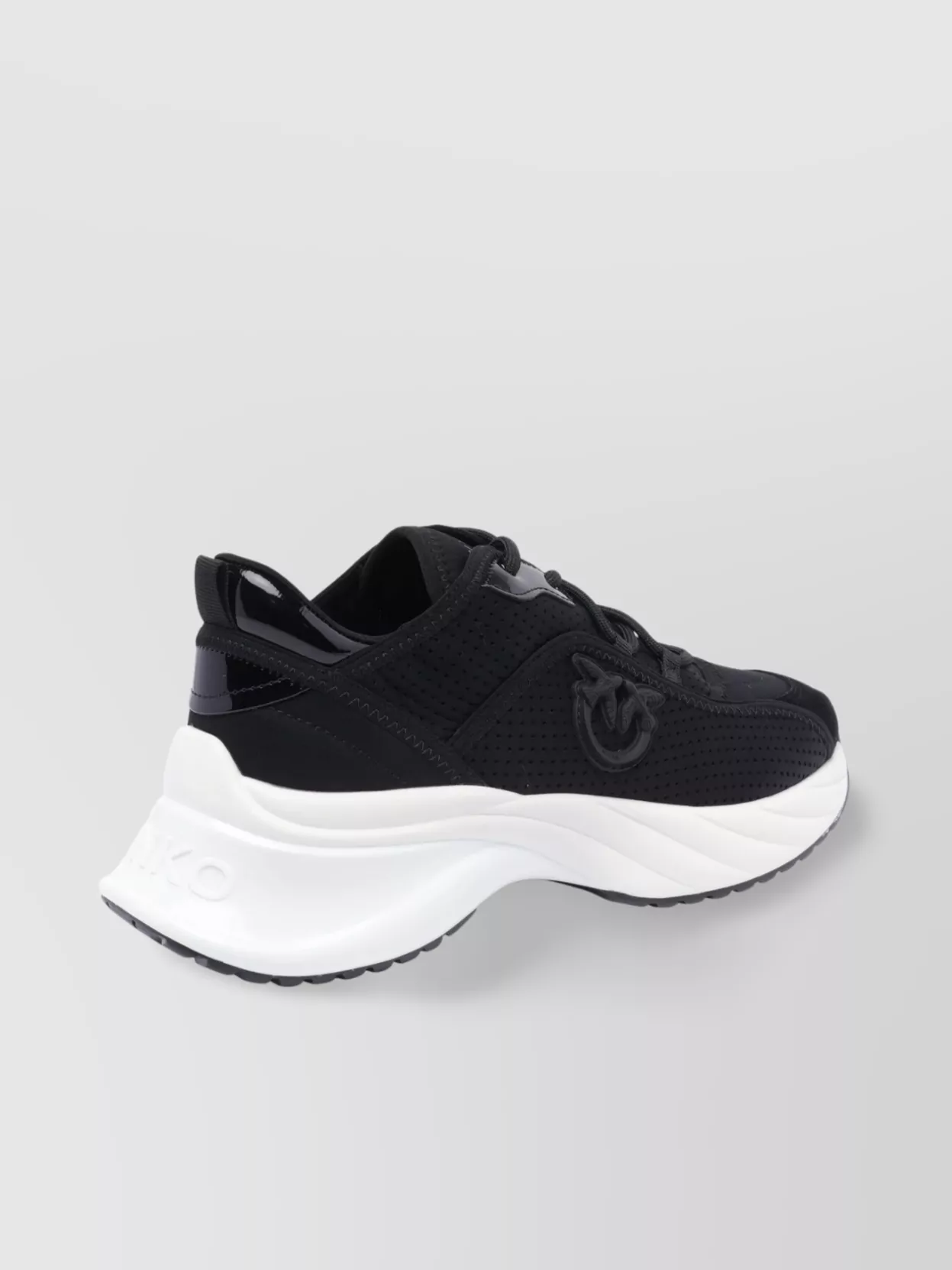 Shop Pinko Low Top Chunky Sole Perforated Sneakers