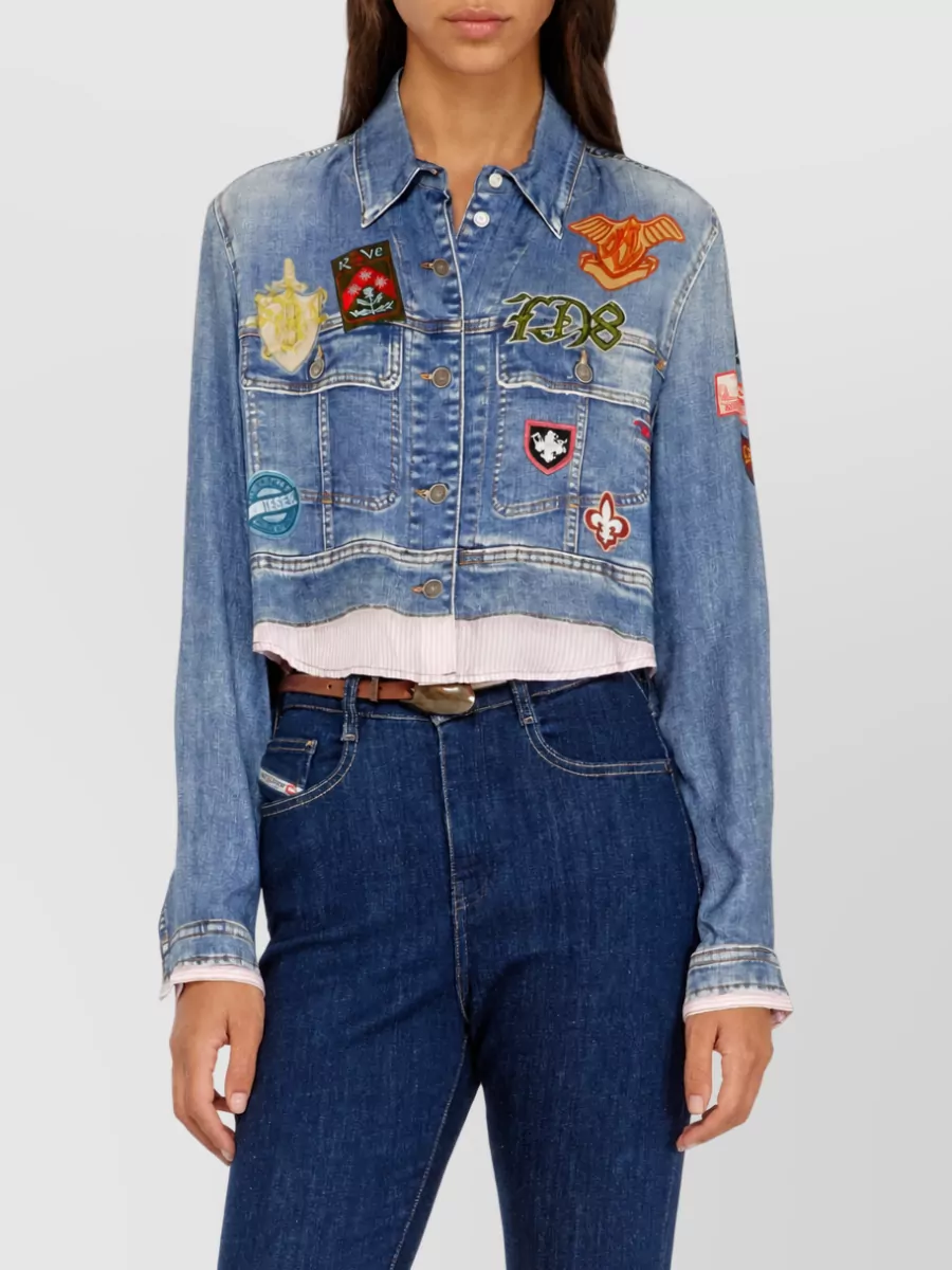 Diesel Satin Cropped Regular-Fit Shirt