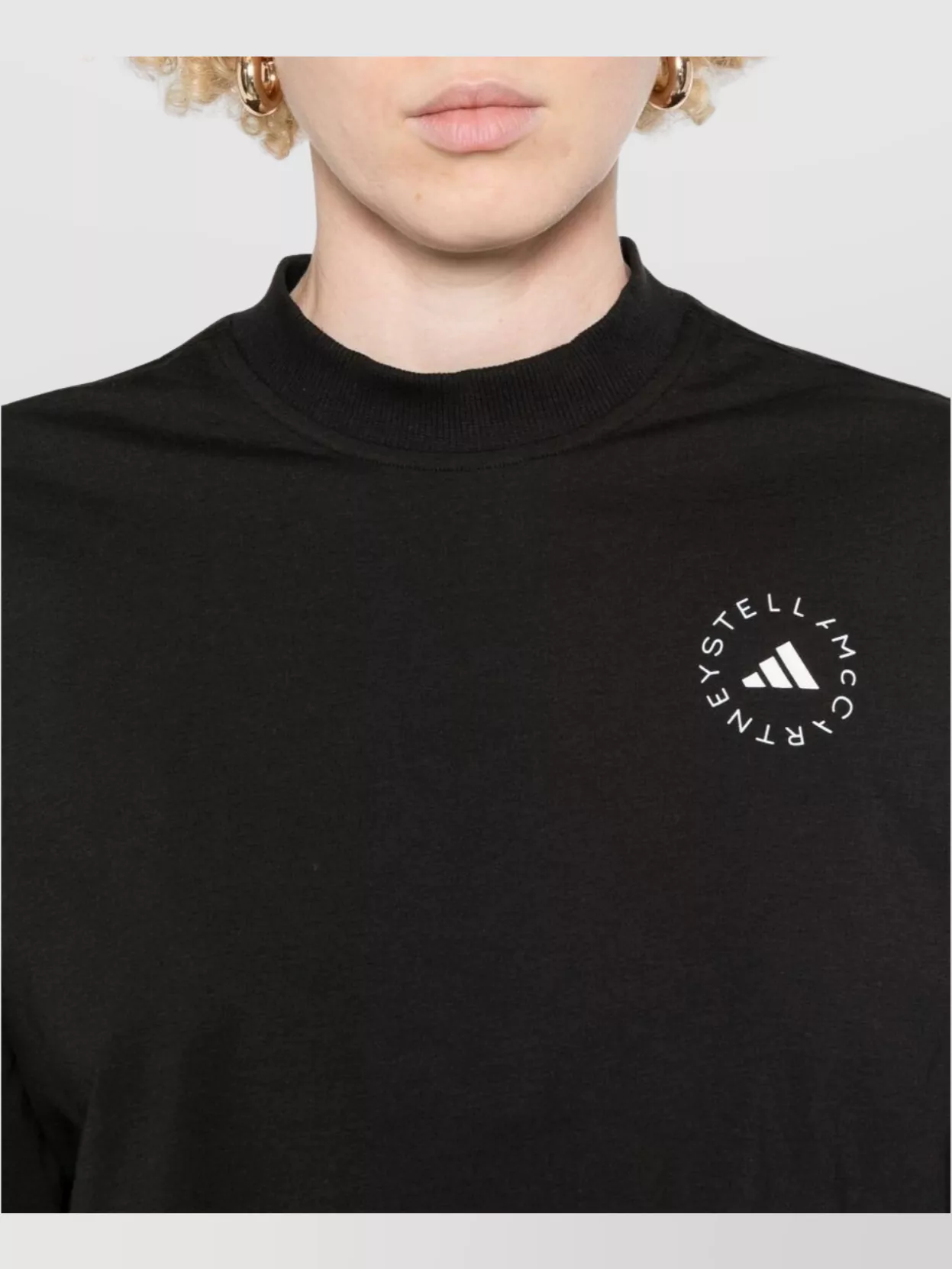 Adidas By Stella Mccartney Cropped Organic Cotton T-Shirt