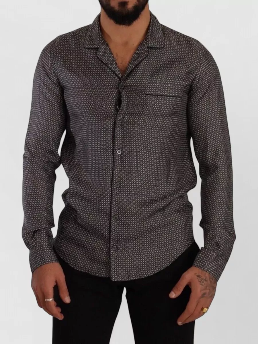 Dolce&Gabbana Silk printed long-sleeve shirt