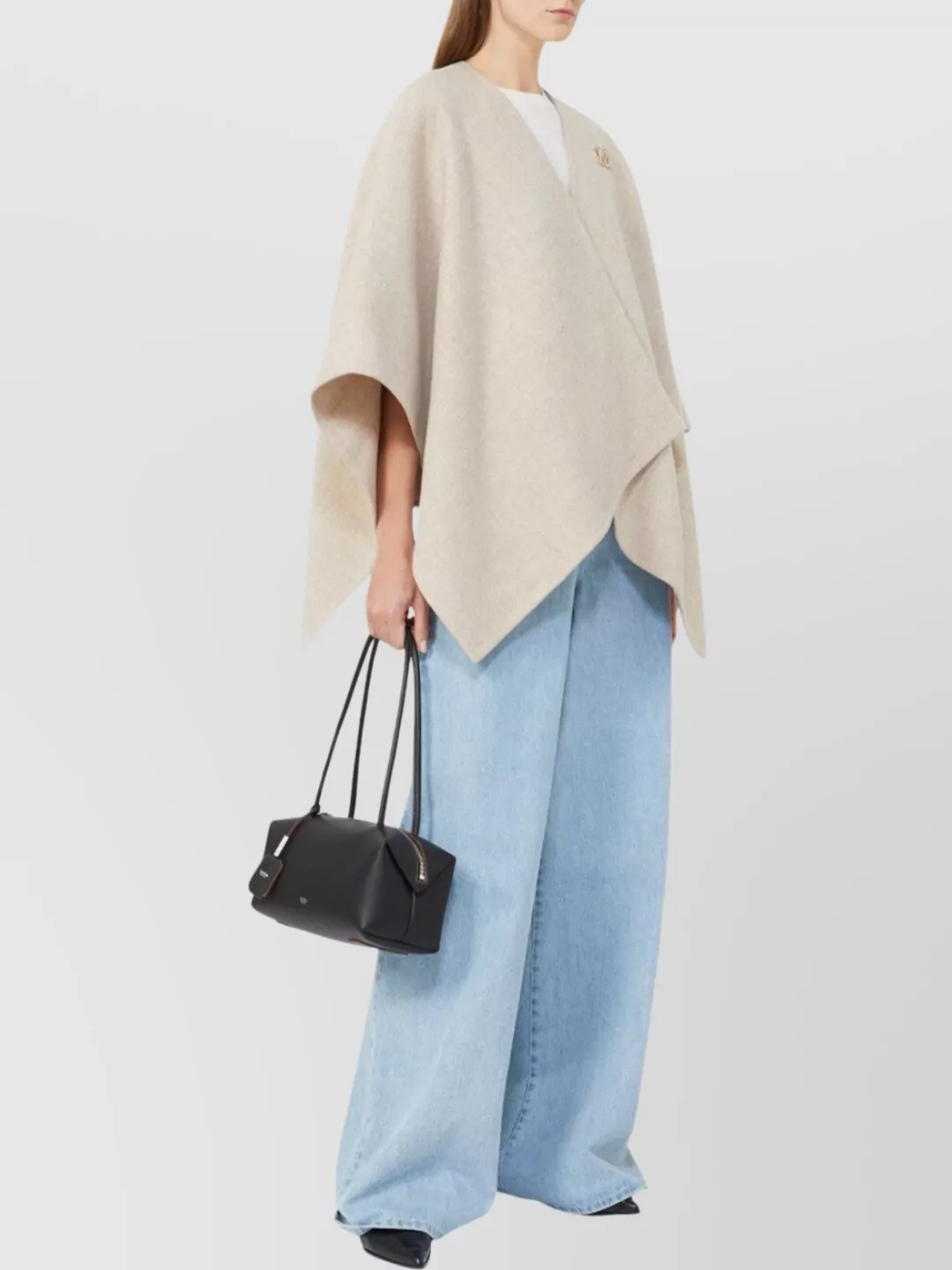 Max Mara Serra Alpaca Wool Scarf Cape