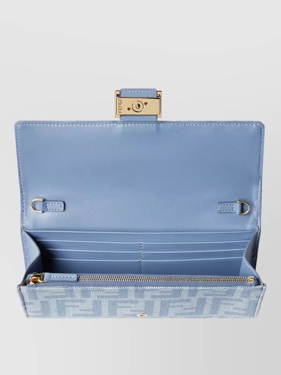 Fendi Baguette Cotton Denim Clutch Bag