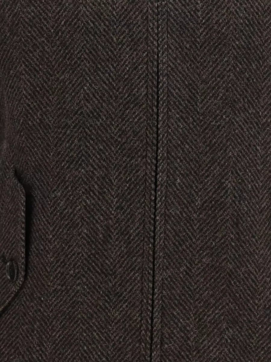Baracuta Virgin Wool Herringbone Padded Jacket