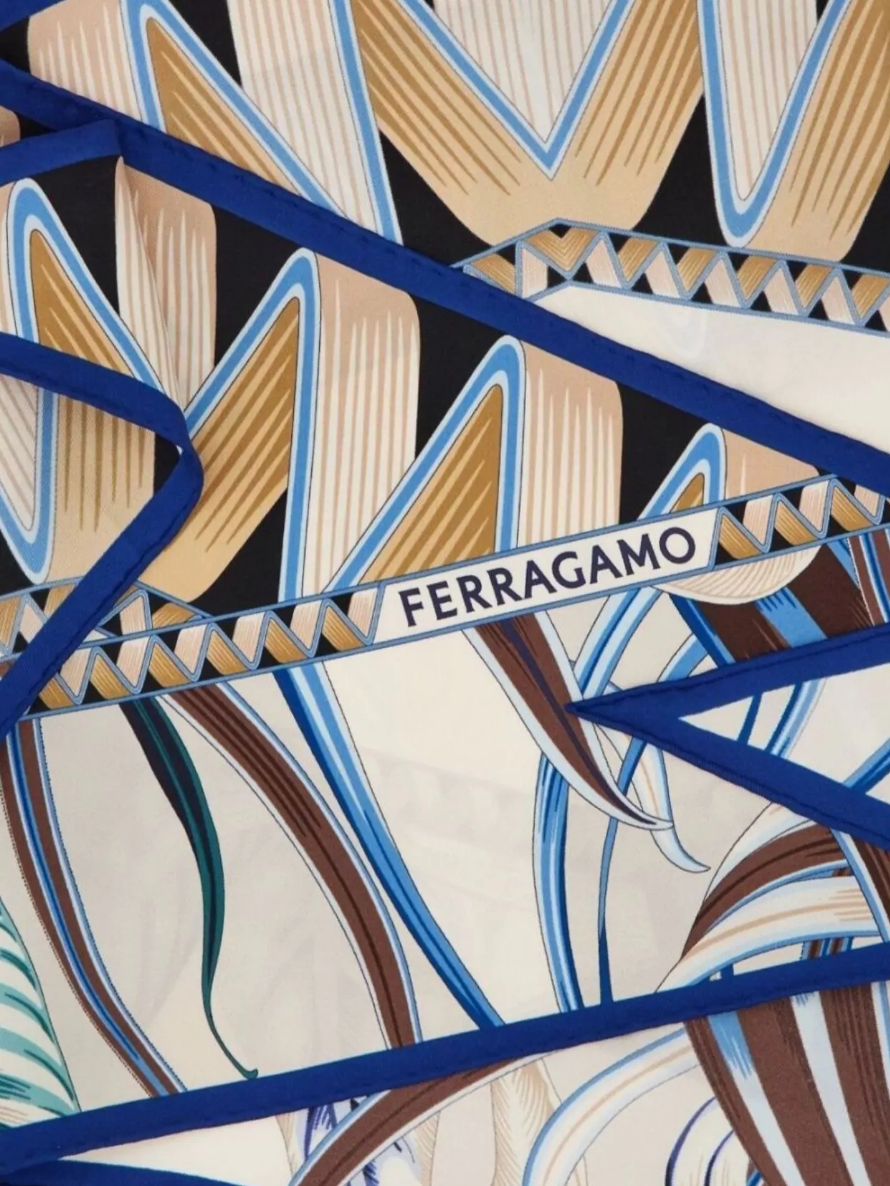Ferragamo Geometric Pattern Silk Foulard