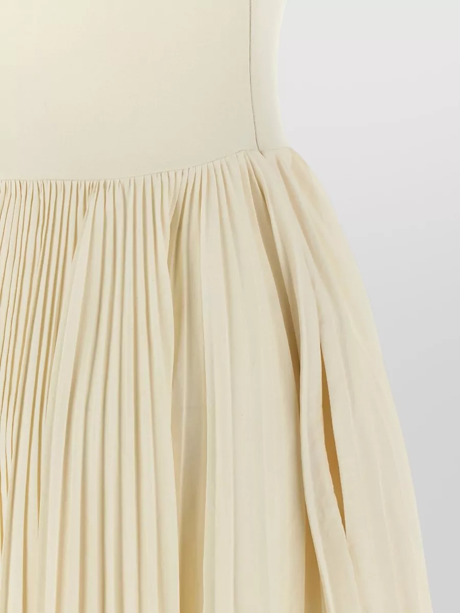 Mc Queen Cotton Sleeveless Asymmetric Midi Dress