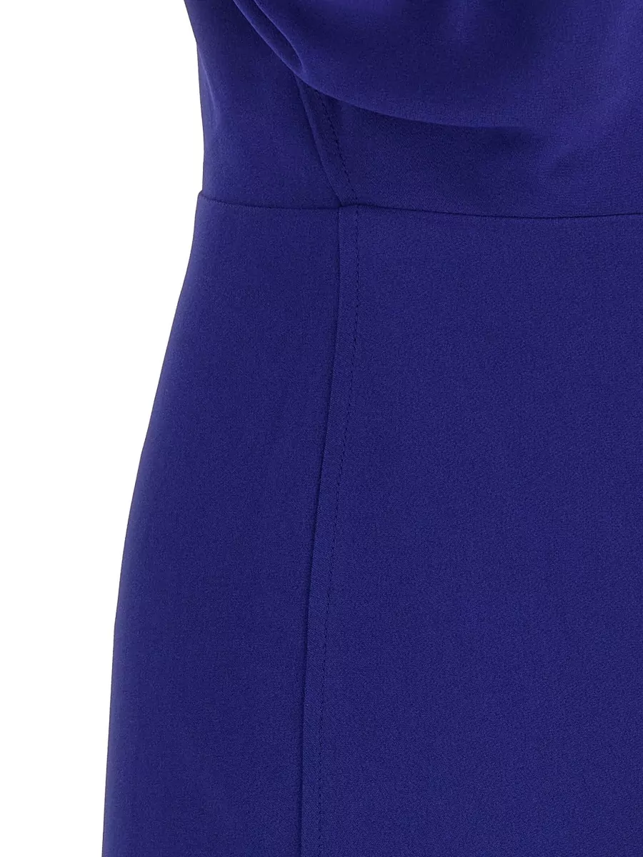 Victoria Beckham Asymmetric V-Neck Midi Dress