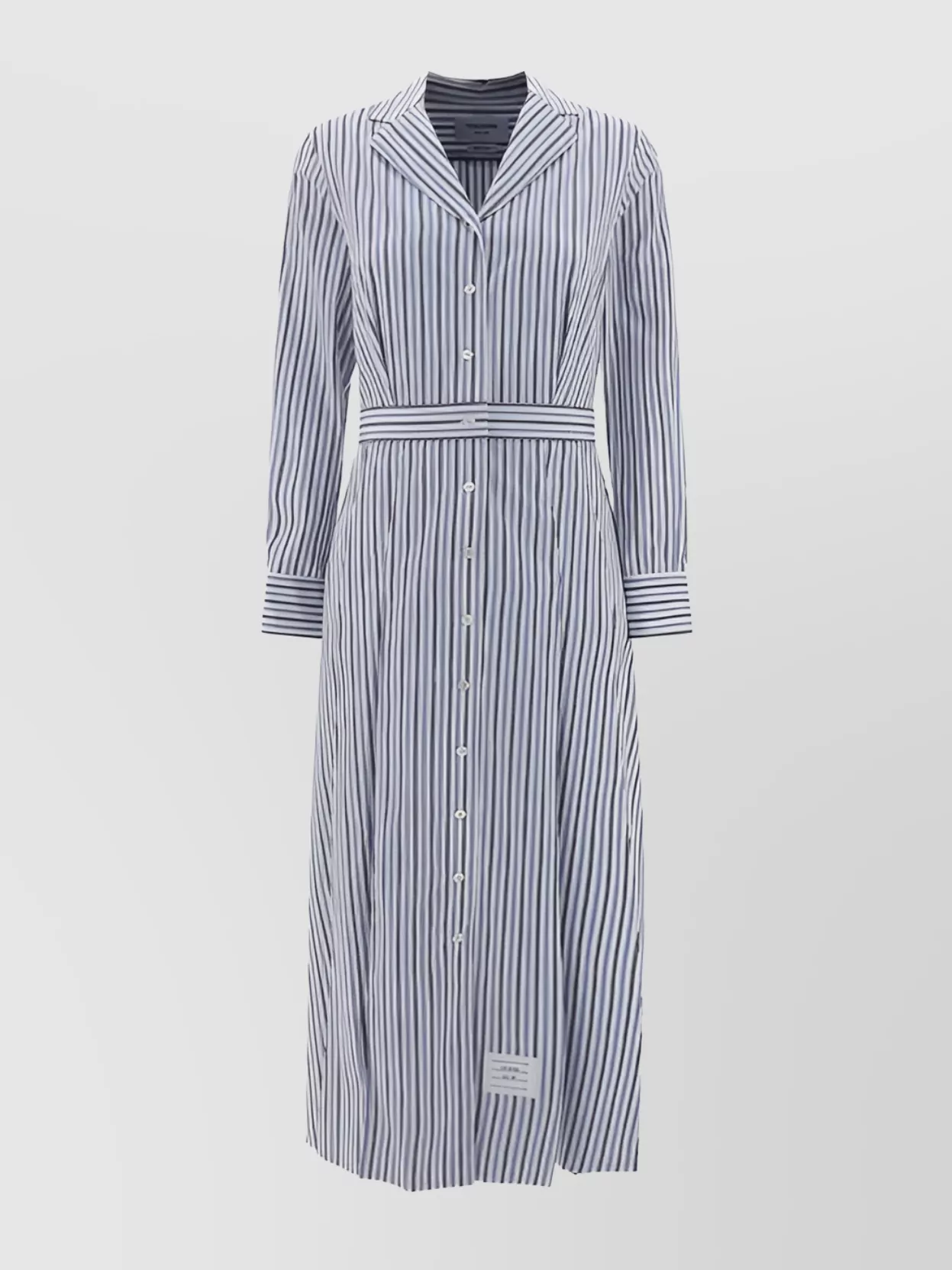 Shop Thom Browne Cotton Shirt Dress Ruffle Skirt