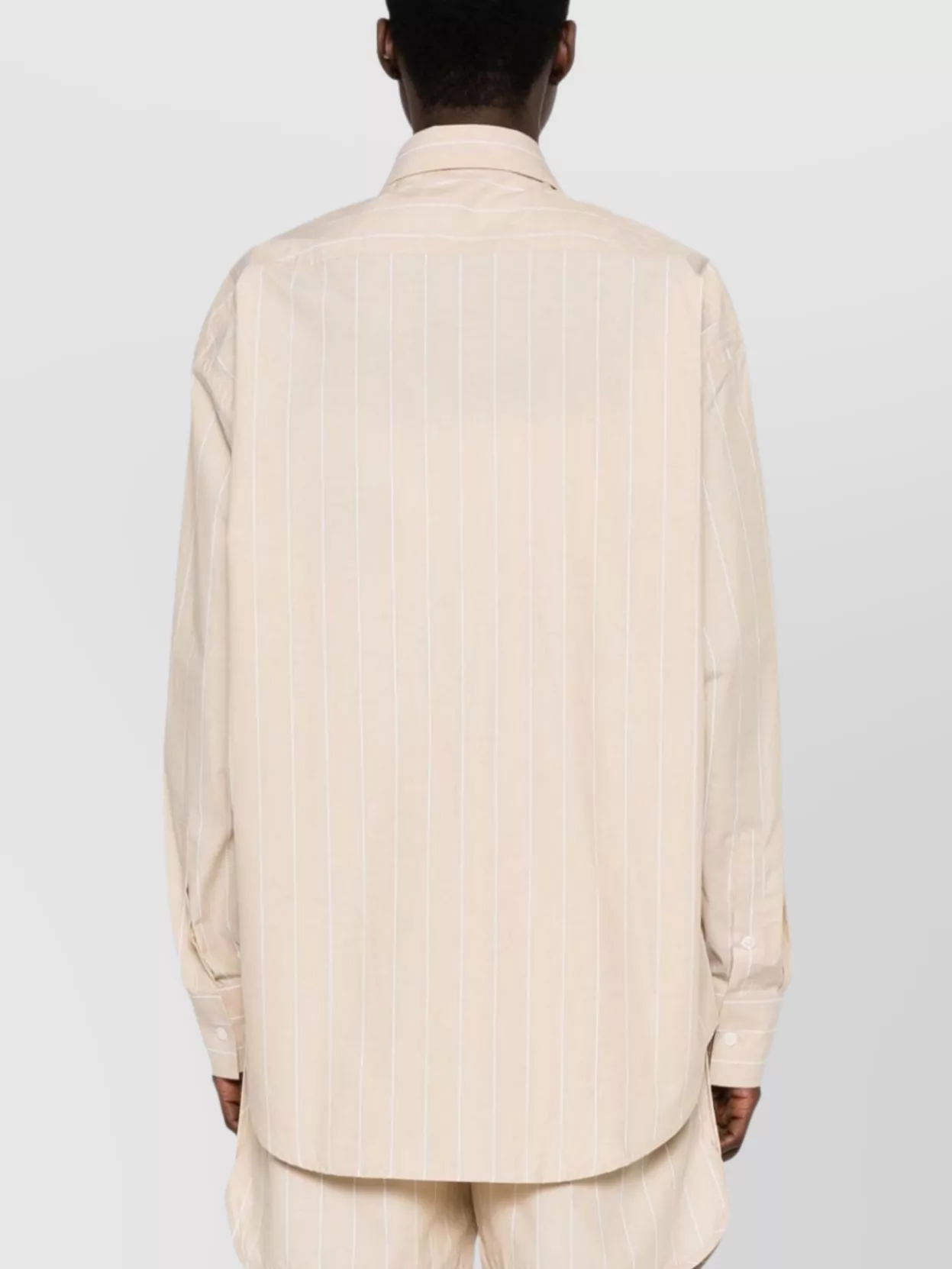 Filippa K Striped Organic Cotton Shirt With Drop Shoulder