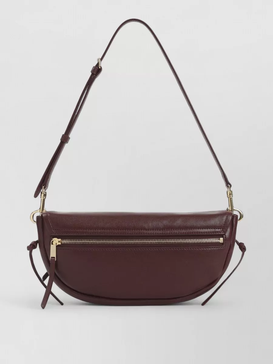 Celine Leather Small Halfmoon Crossbody Bag