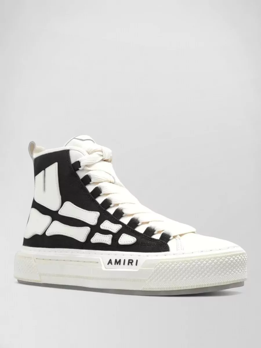 Amiri Canvas Skeleton Print Hi-Top Sneakers