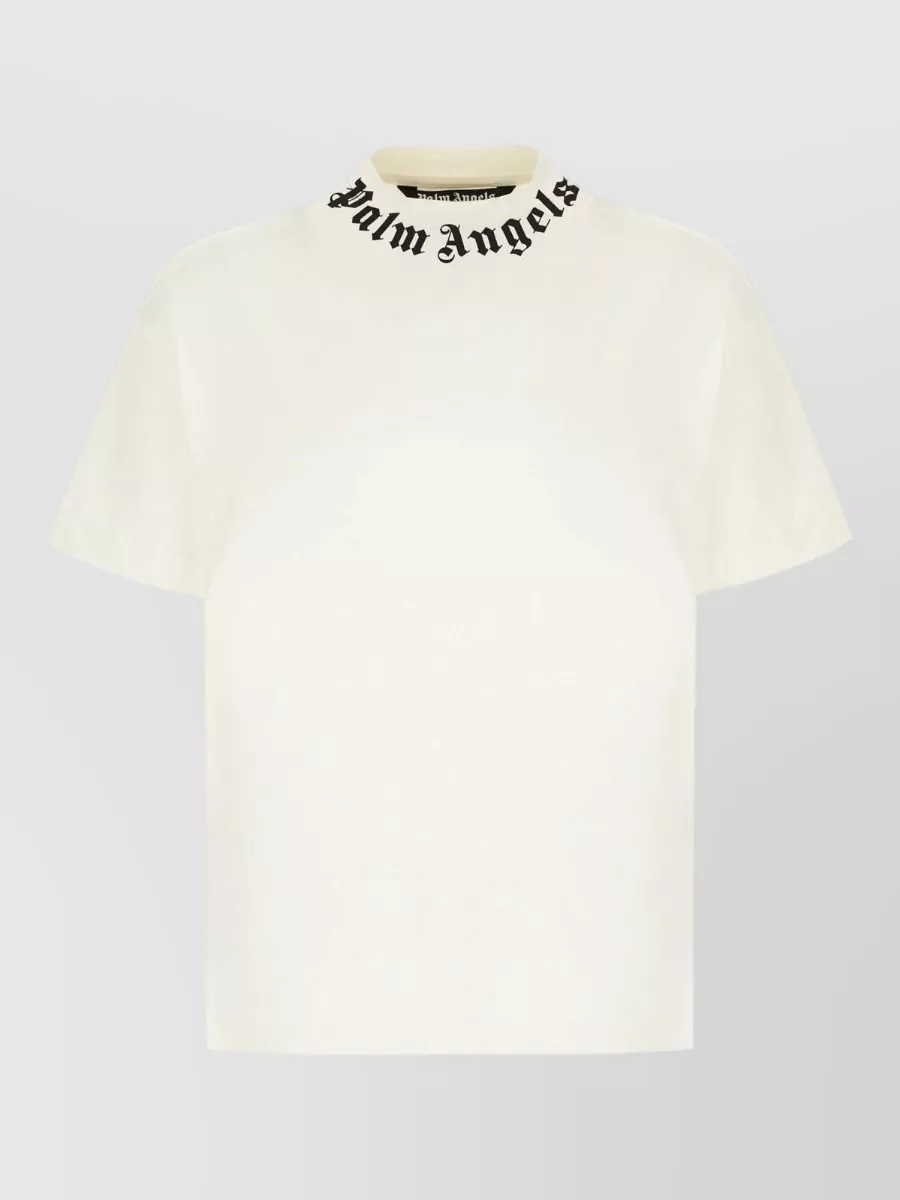 Palm Angels cotton logo print short sleeve t-shirt