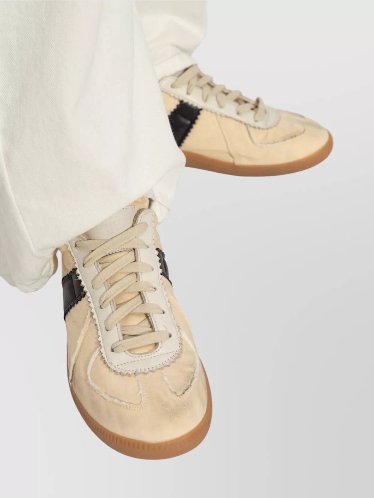 Maison Margiela Sneakers With Suede Accents And Contrast Panel
