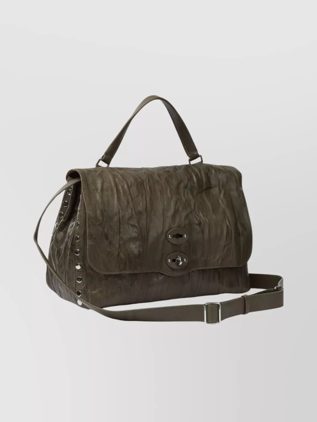 Zanellato Textured Cross-Body Hand Bag Studs