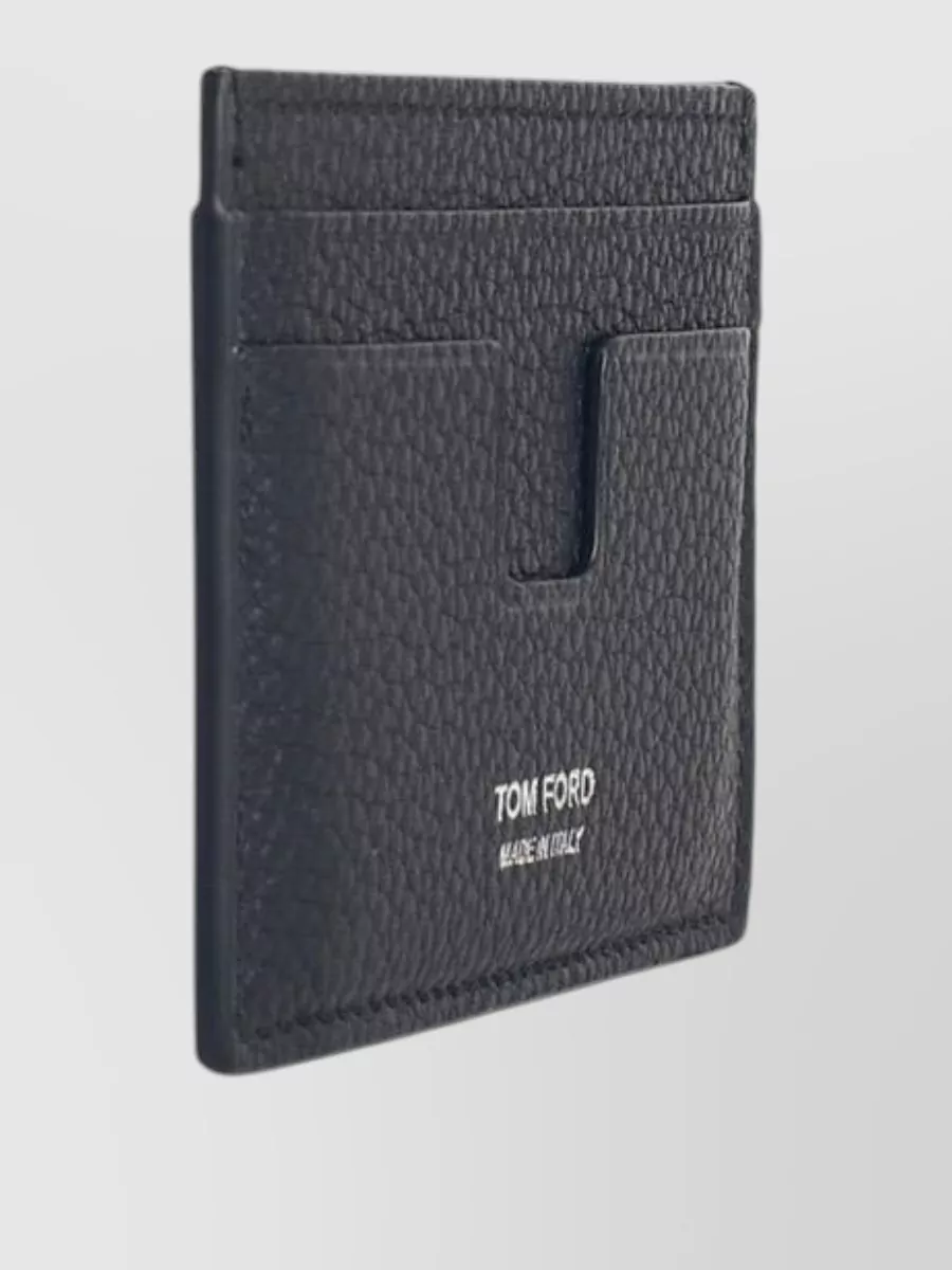 Tom Ford Leather Cardholder Slim Design Textured Finish