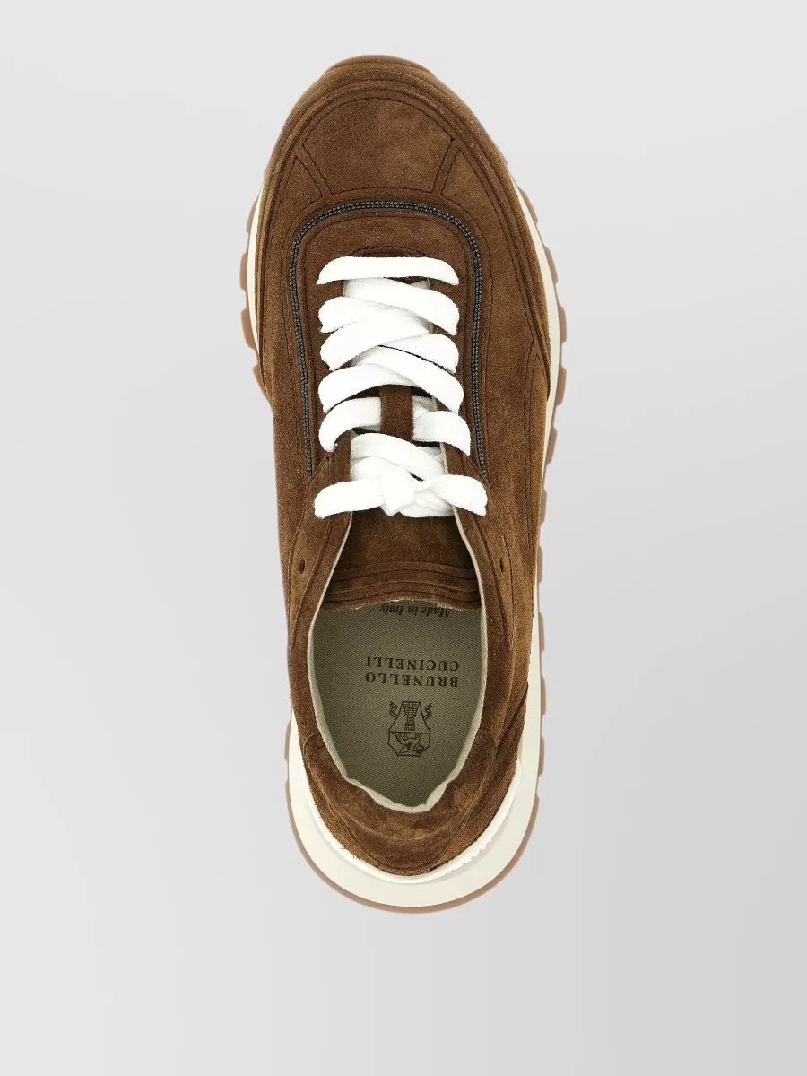 Brunello Cucinelli Suede Lace-Up Sneakers