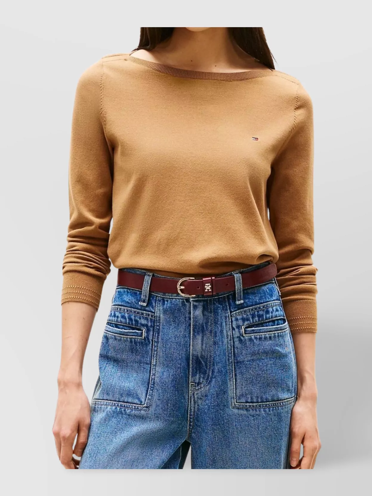 Tommy Hilfiger Cotton Jersey Boat Neck Pullover