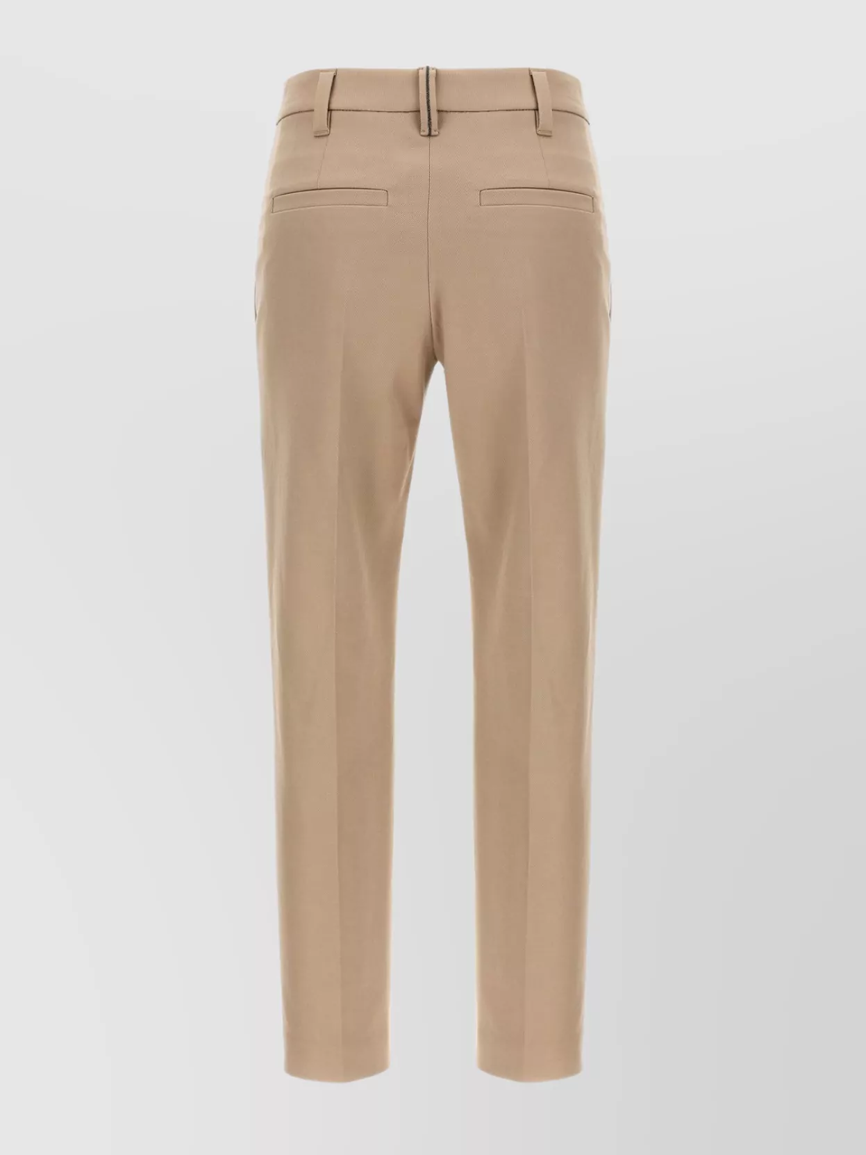 Brunello Cucinelli Cotton Trousers With Pockets And Belt Loops In Brown