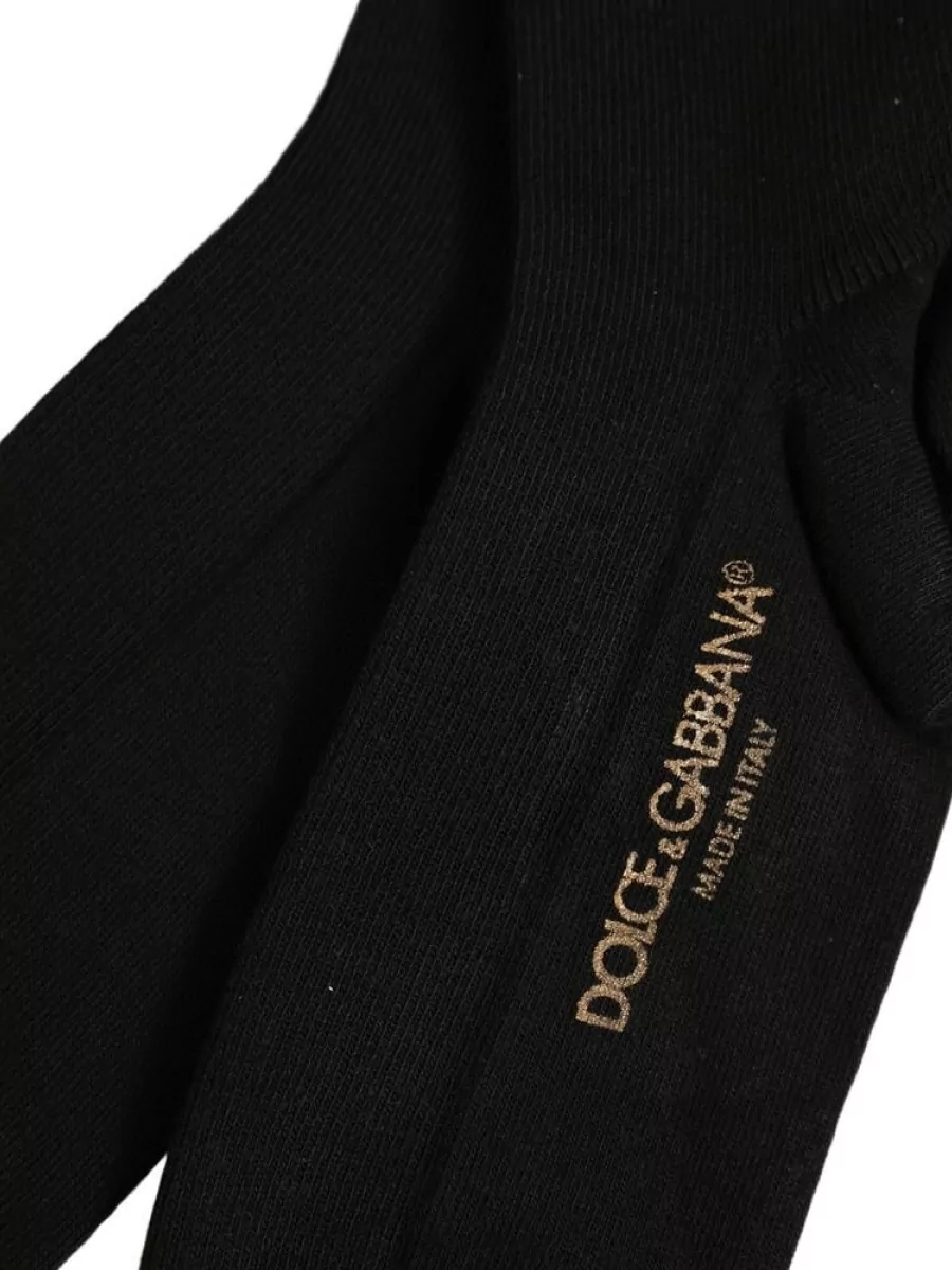 Dolce&Gabbana Viscose Logo Over The Calf Socks