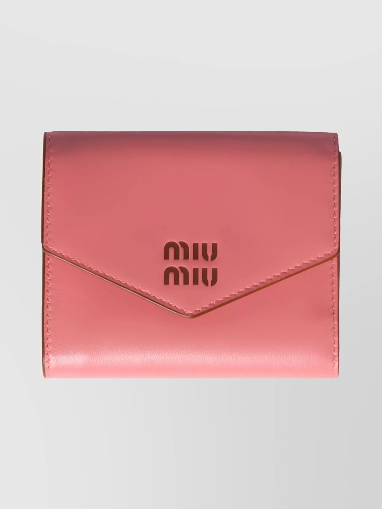 Miu Miu Compact Leather Wallet Foldable Design