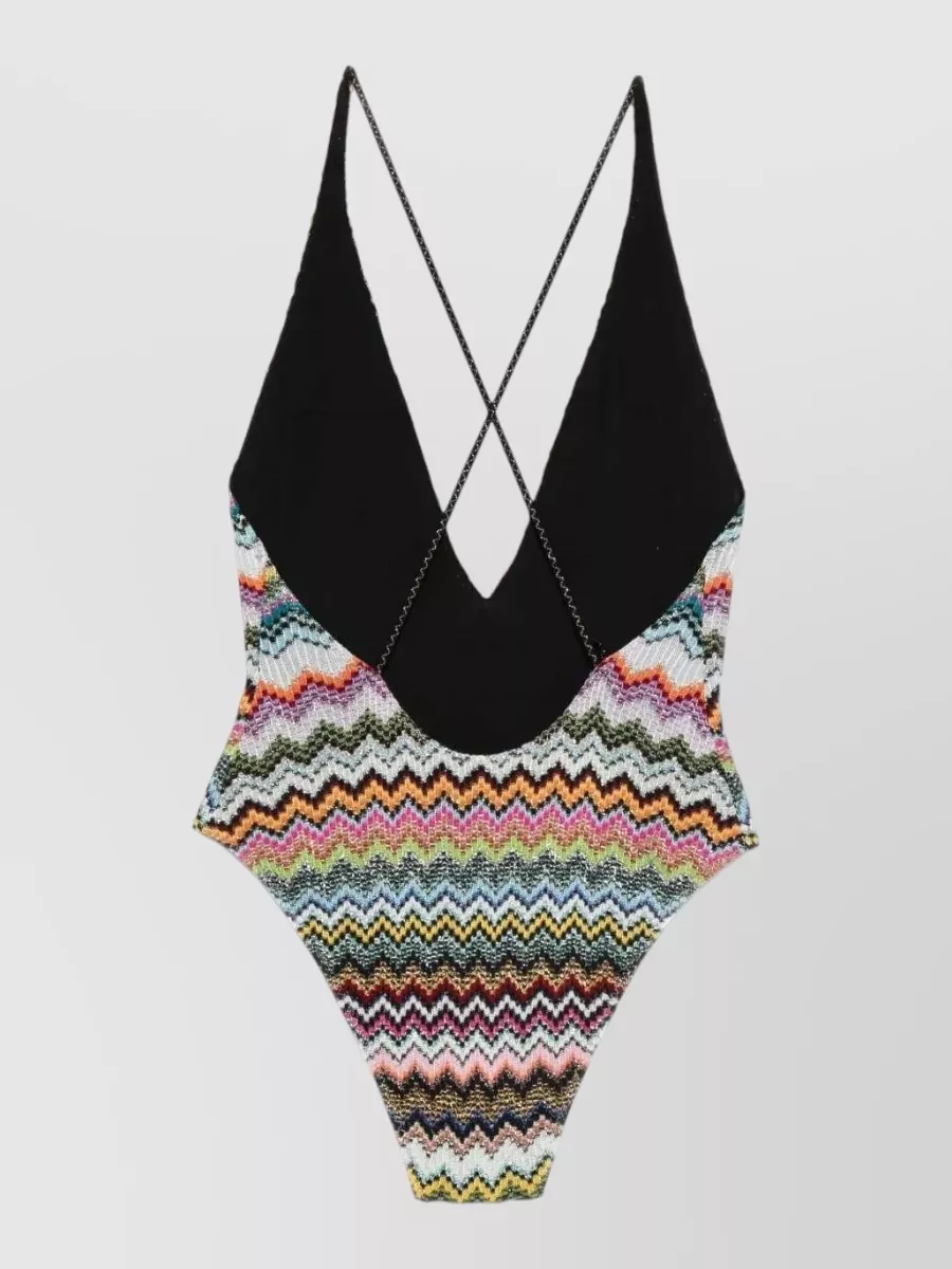 Missoni Herringbone V-Neck Swimsuit