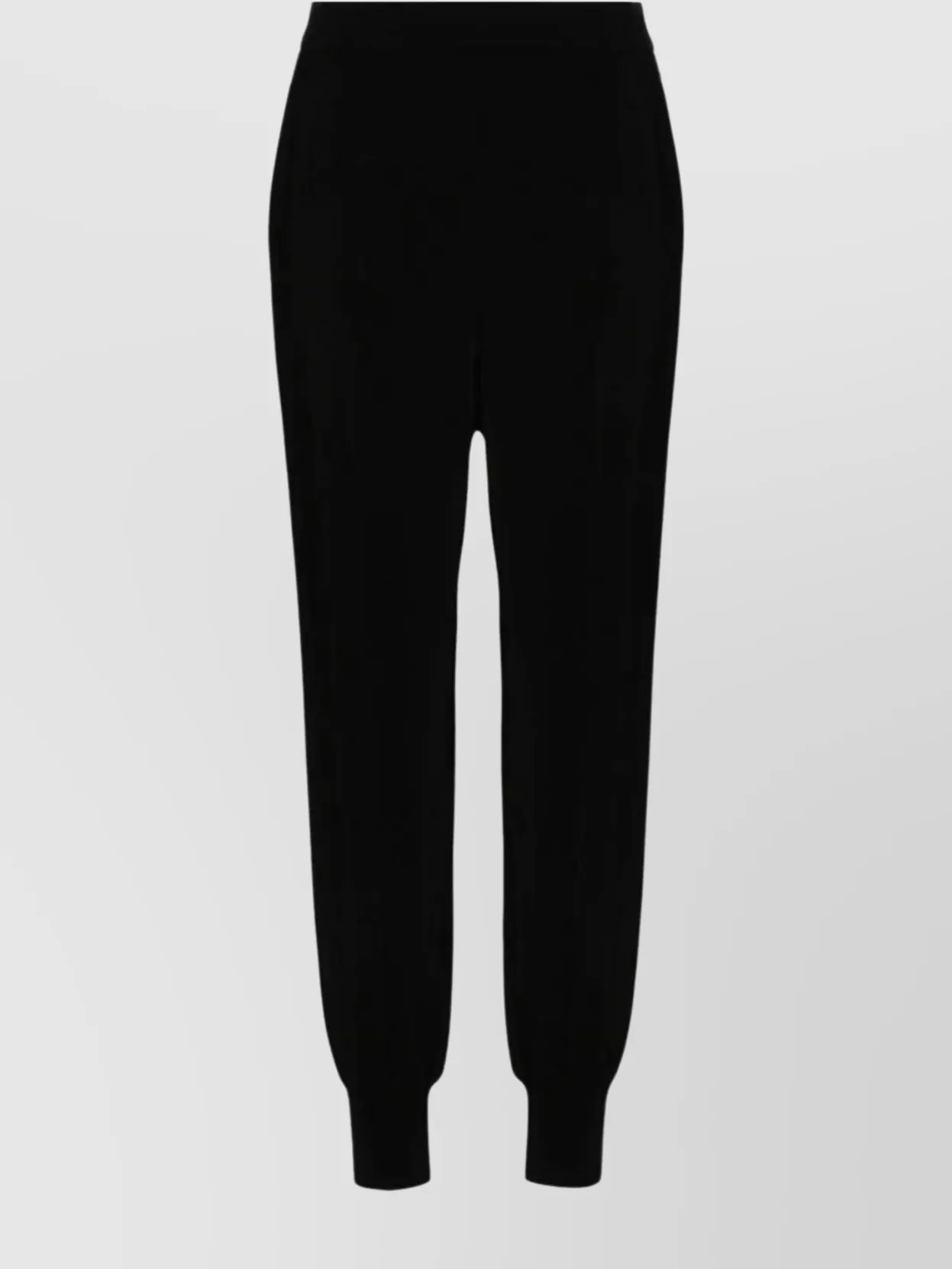 Stella Mccartney Minimalist Elastic Waist Cropped Jogger Pants In Black