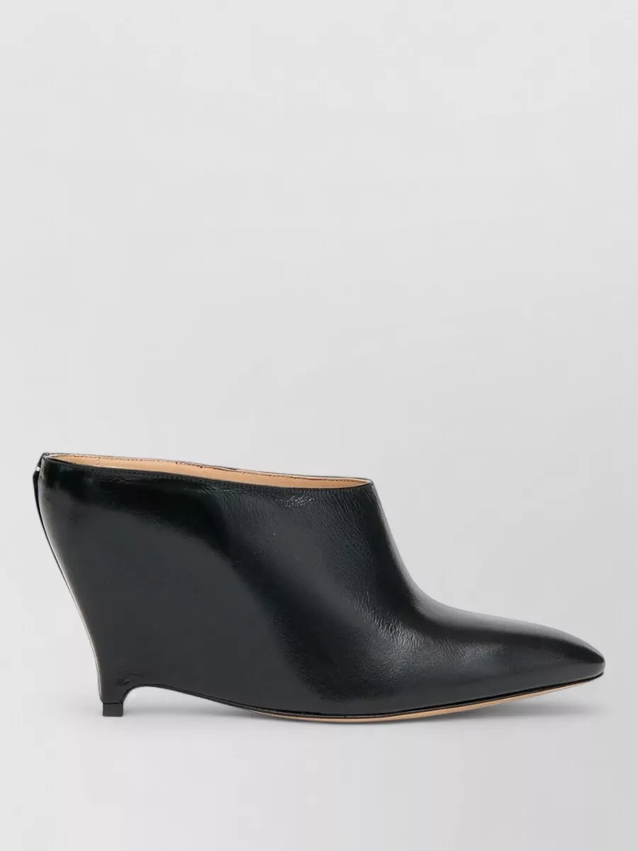 Maison Margiela Leather Pointed-Toe Mules
