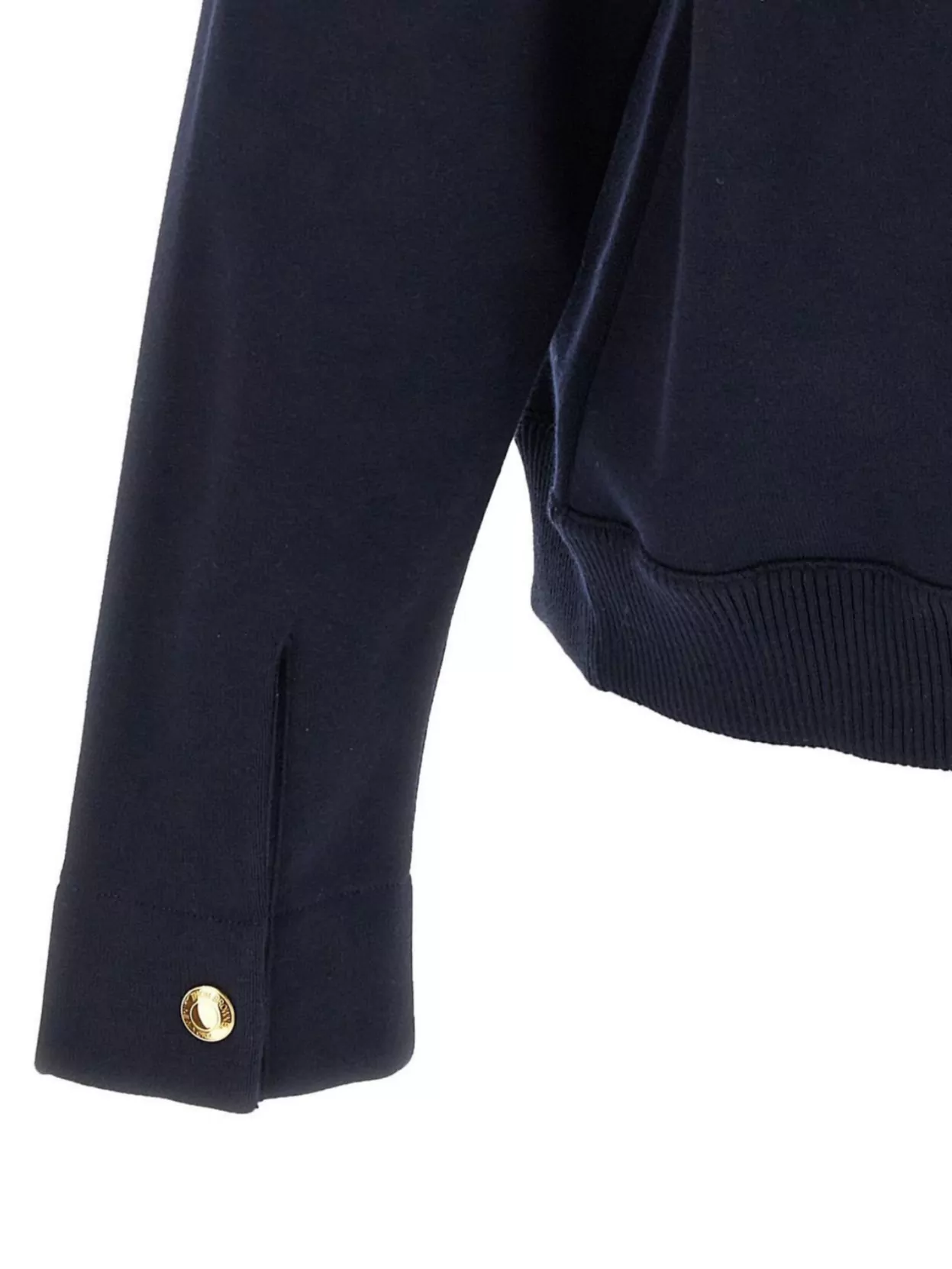 Shop Thom Browne Collared Sweatshirt With Striped Ribbed Cuffs