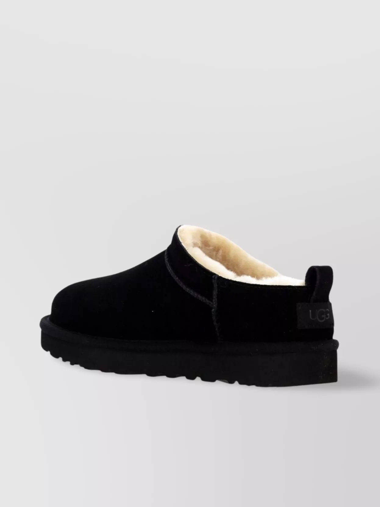 Ugg Micro Slippers With Flat Platform Sole In Black