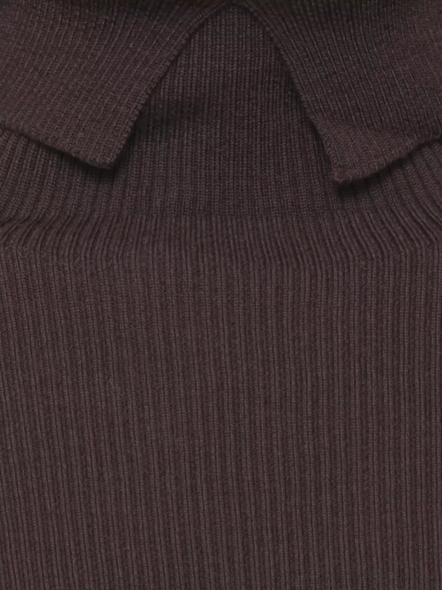 D.exterior Ribbed Wool High Neck Sweatshirt