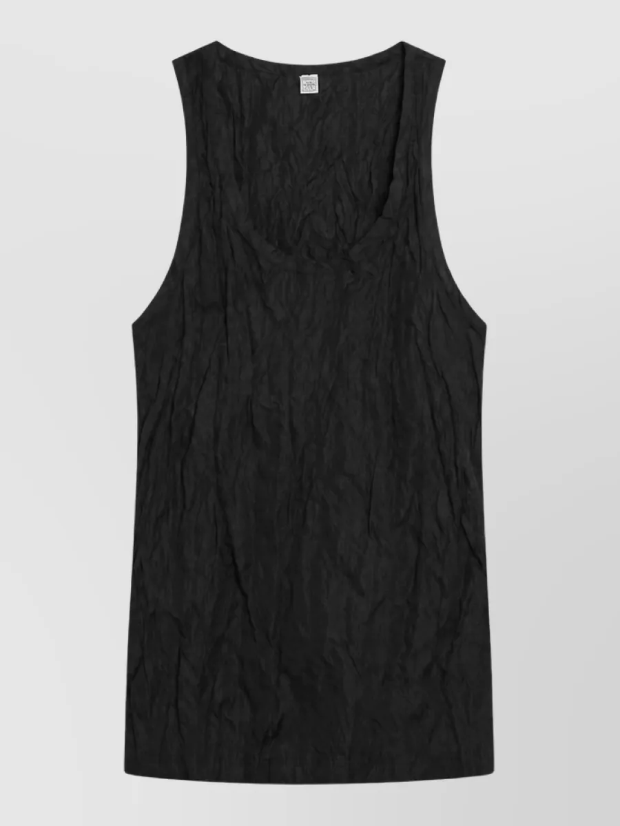 Totême Cotton crinkled tank bodysuit