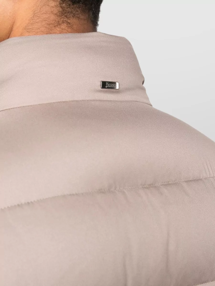 Herno Quilted Jacket With High Collar And Pockets