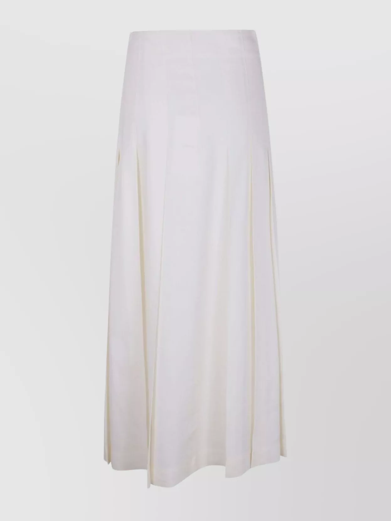 Parosh Long Pleated High Waist Midi Skirt