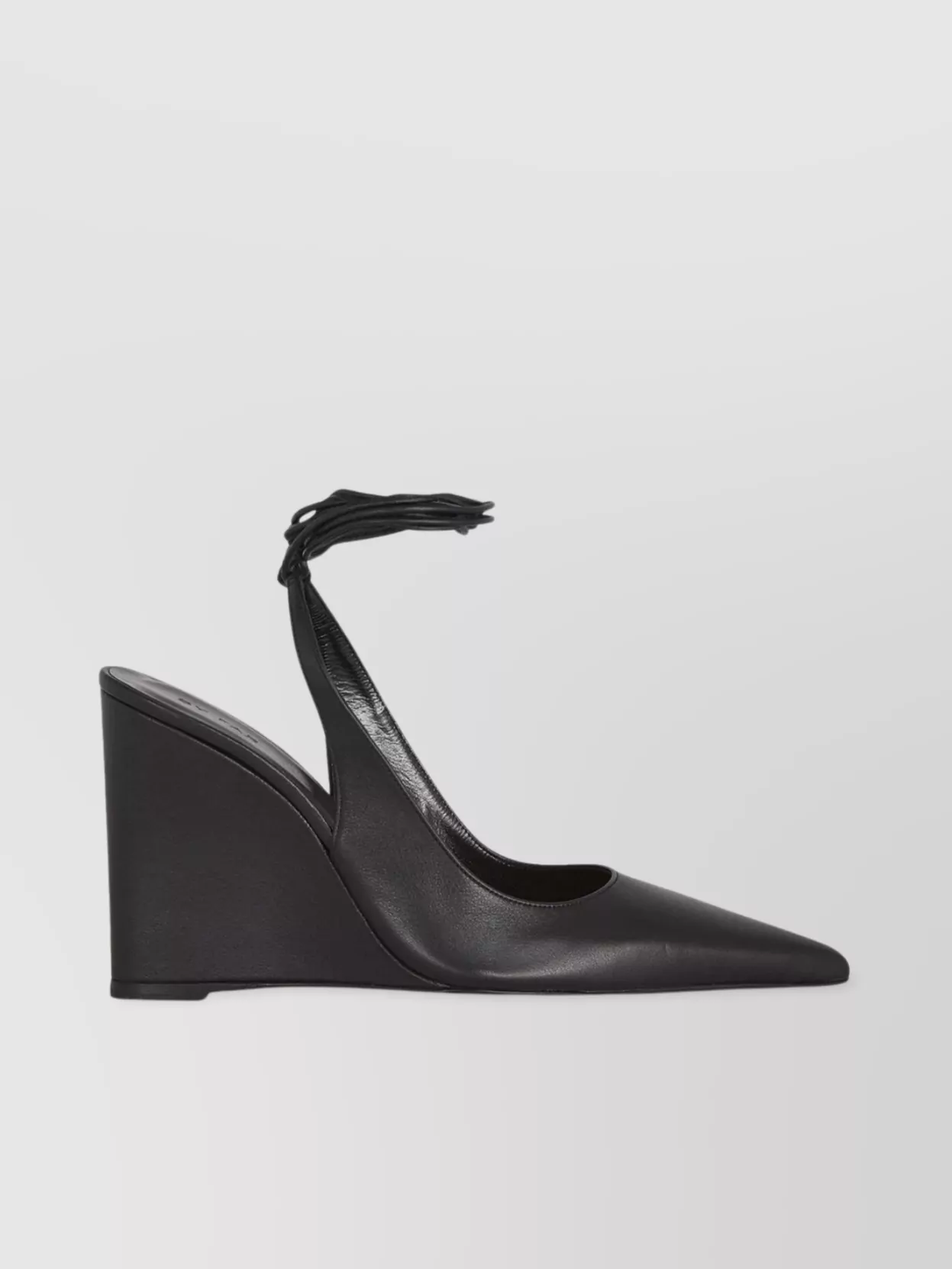 By Far Vaughn Leather Wedge Heel Pumps