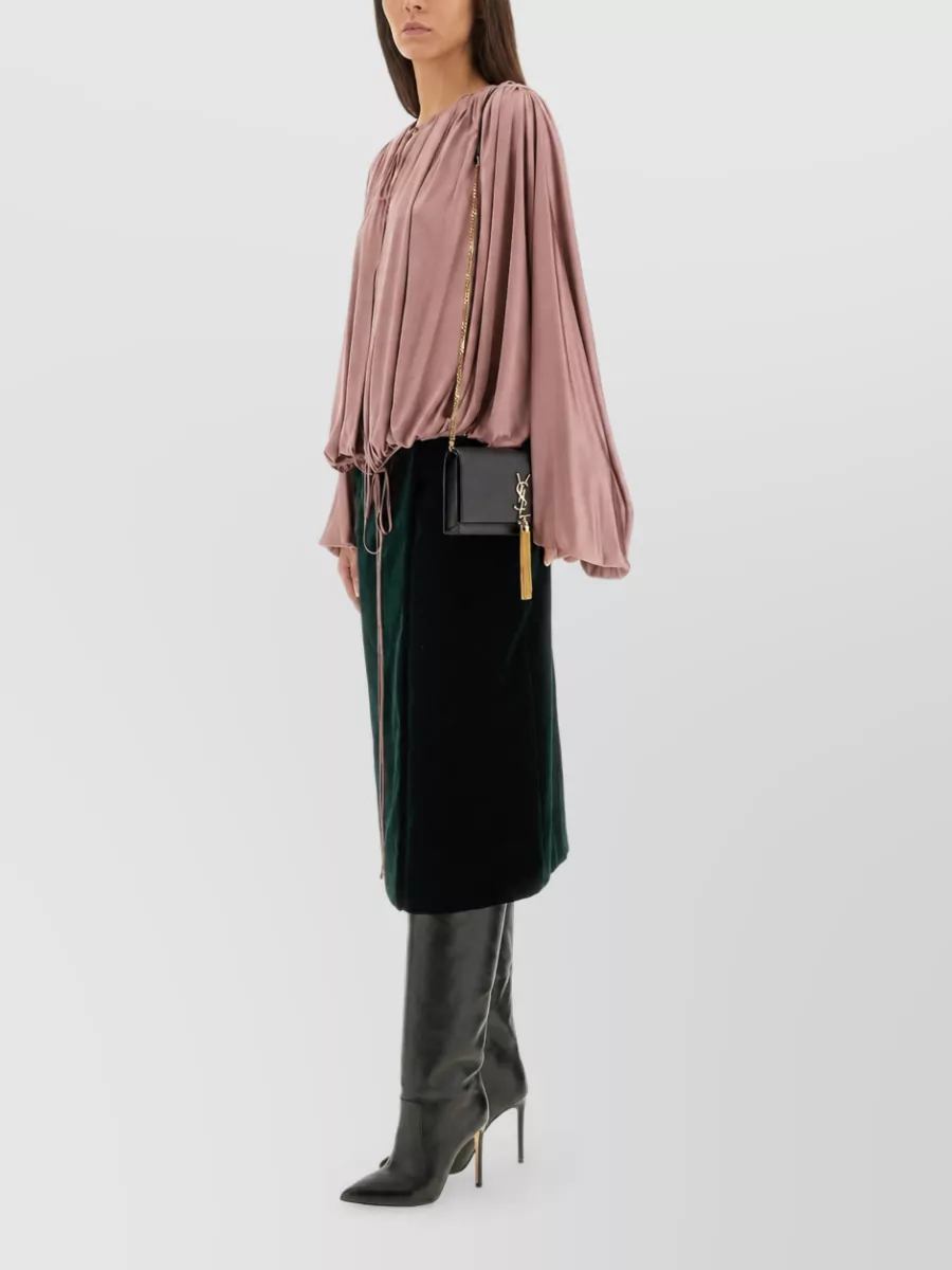 Saint Laurent Viscose Midi Dress